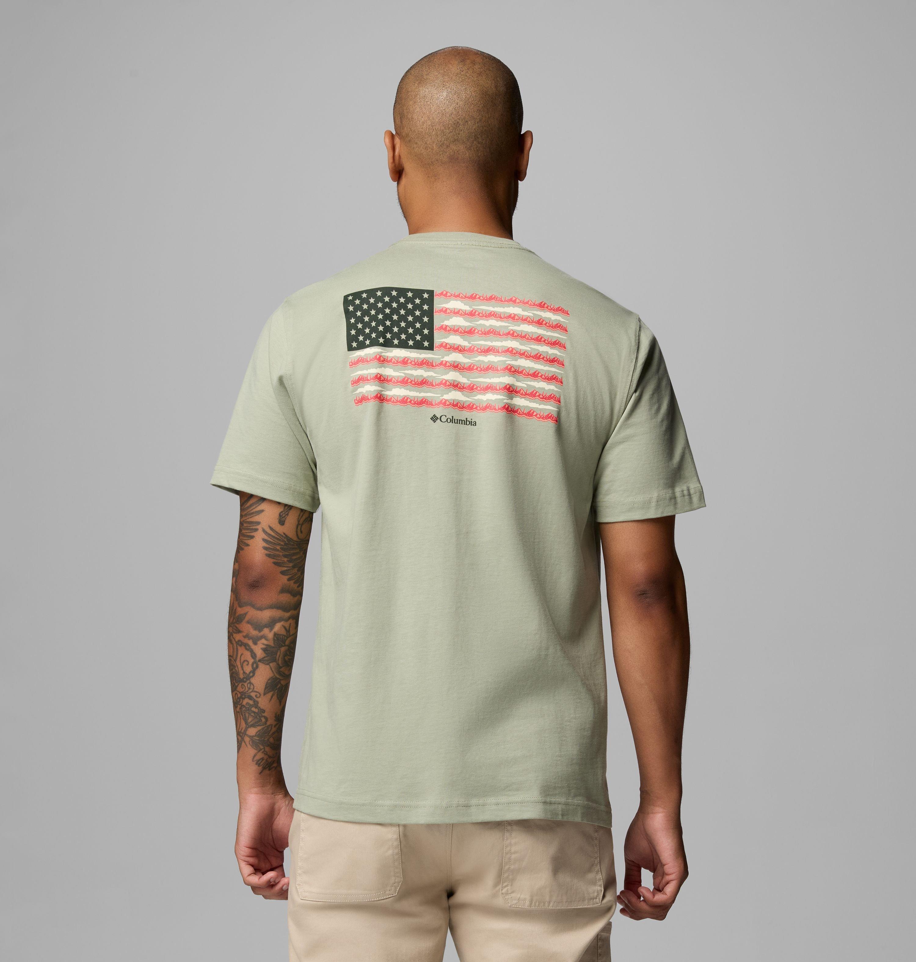 Columbia Men's Thesen Flag CSC Short Sleeve T-Shirt by COLUMBIA