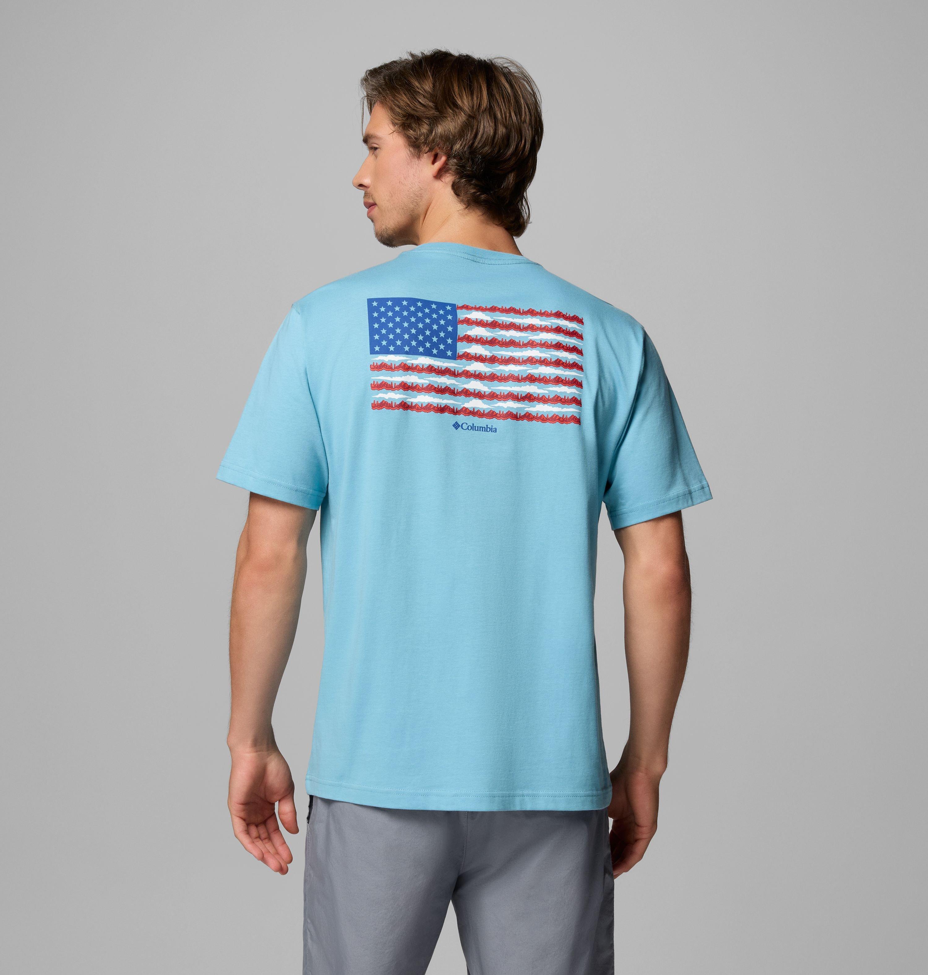 Columbia Men's Thesen Flag CSC Short Sleeve T-Shirt by COLUMBIA