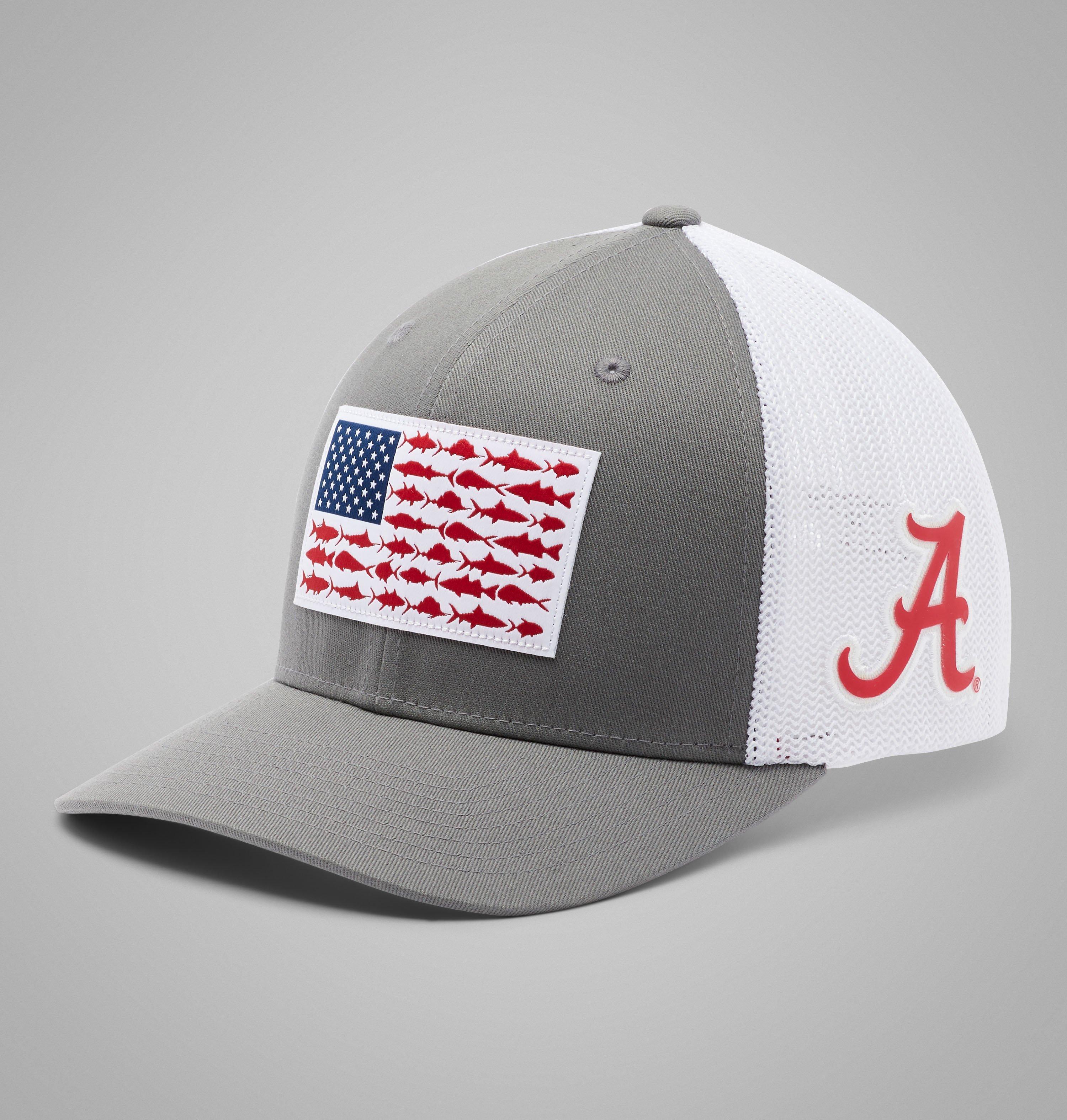 Columbia PFG Mesh Fish Flag Ball Cap - Alabama by COLUMBIA