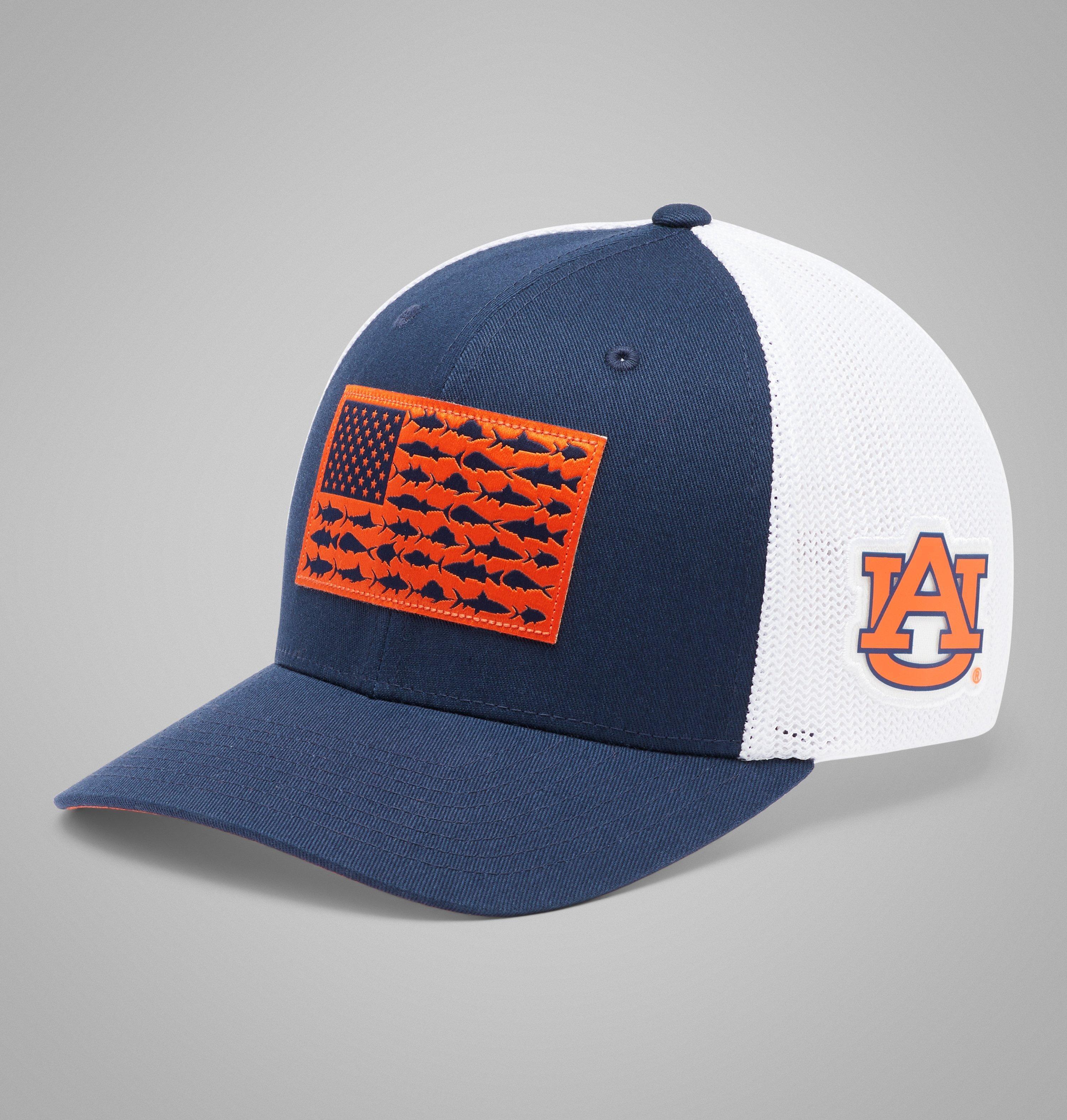 Columbia PFG Mesh Fish Flag Ball Cap - Auburn by COLUMBIA