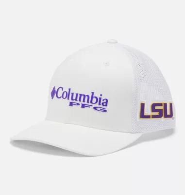 Columbia PFG Mesh Snap Back Ball Cap - LSU by COLUMBIA