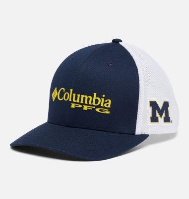 Columbia PFG Mesh Snap Back Ball Cap - Michigan by COLUMBIA