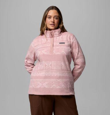 Columbia Women's Benton Springs Printed Half Snap Fleece Pullover - Plus Size by COLUMBIA Columbia Women's Benton Springs Printed Half Snap Fleece Pullover - Plus Size by COLUMBIA