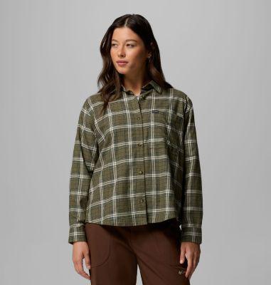 Columbia Women's Blue Point Creek Woven Long Sleeve Shirt by COLUMBIA