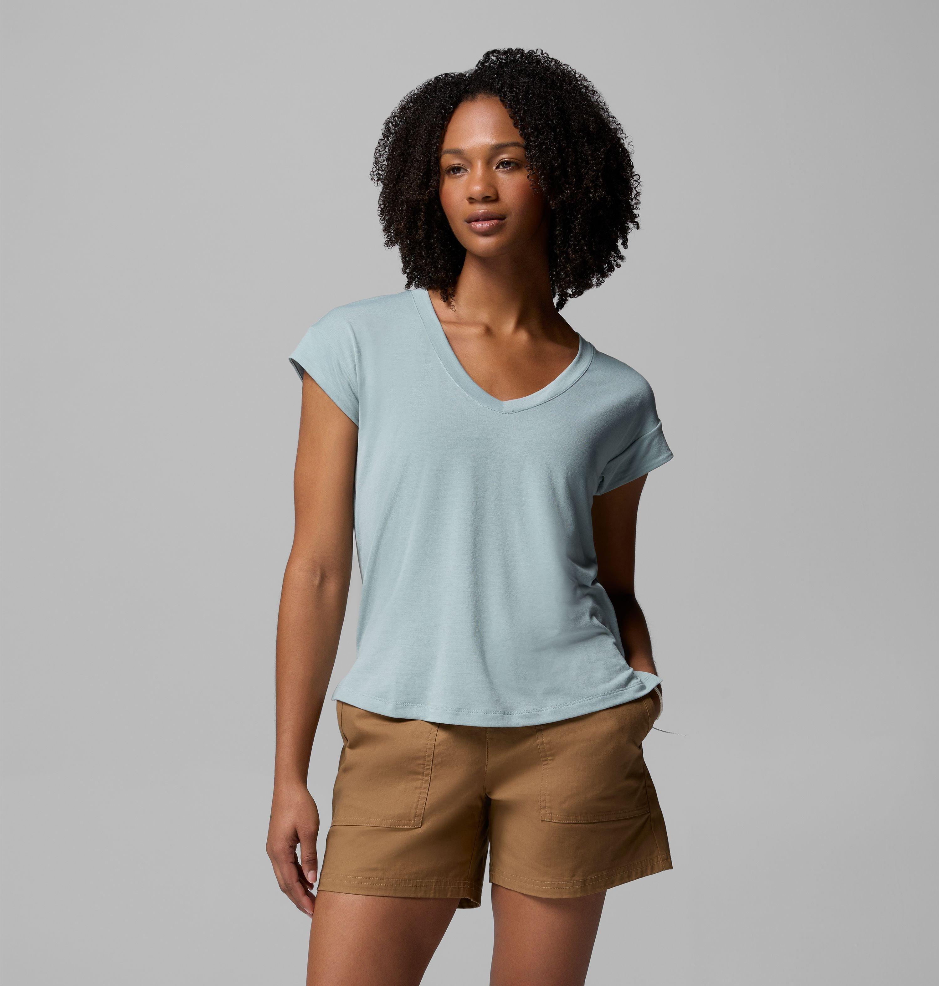 Columbia Women's Daniela Falls V-Neck Short Sleeve T-Shirt by COLUMBIA