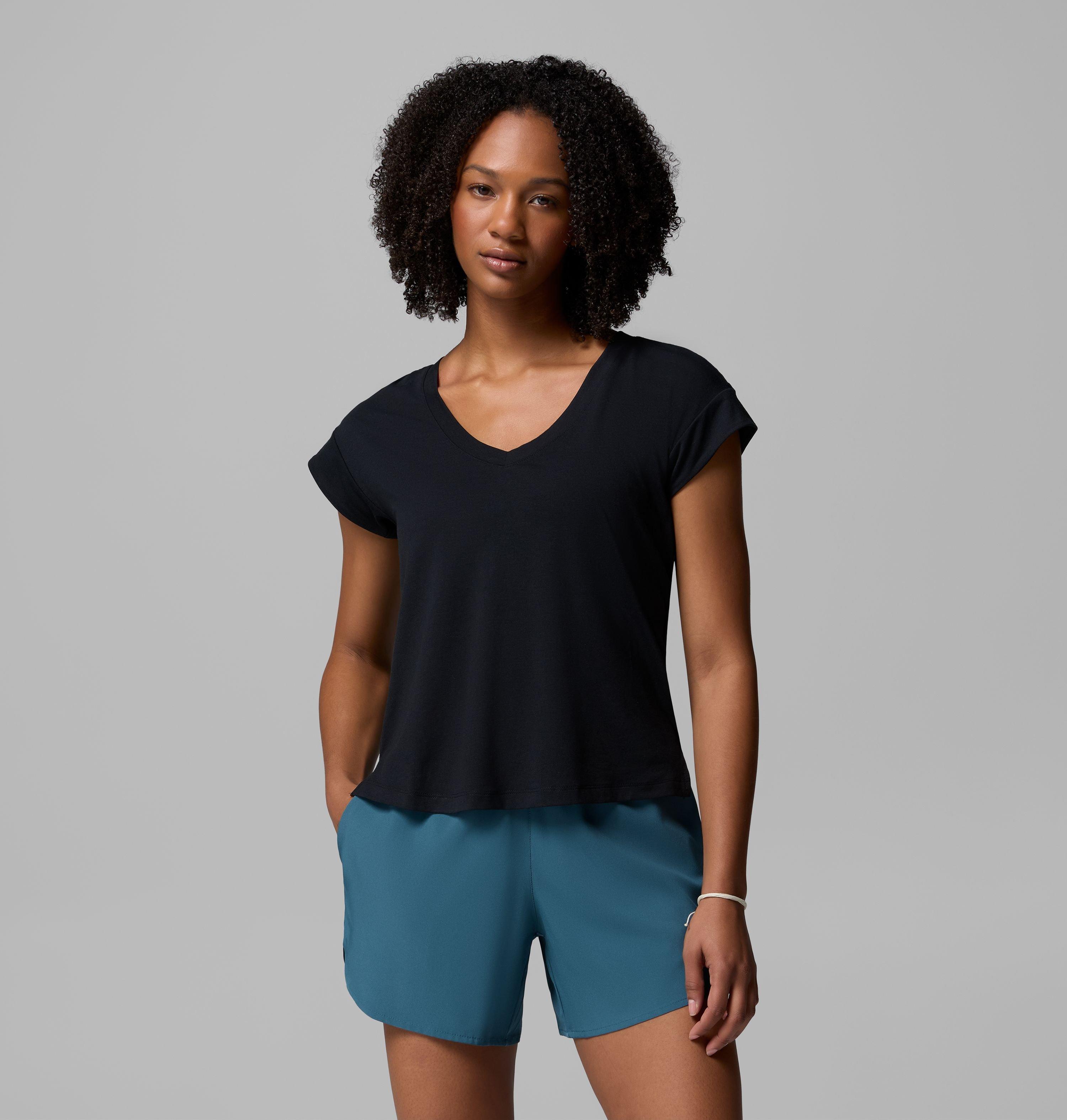 Columbia Women's Daniela Falls V-Neck Short Sleeve T-Shirt by COLUMBIA