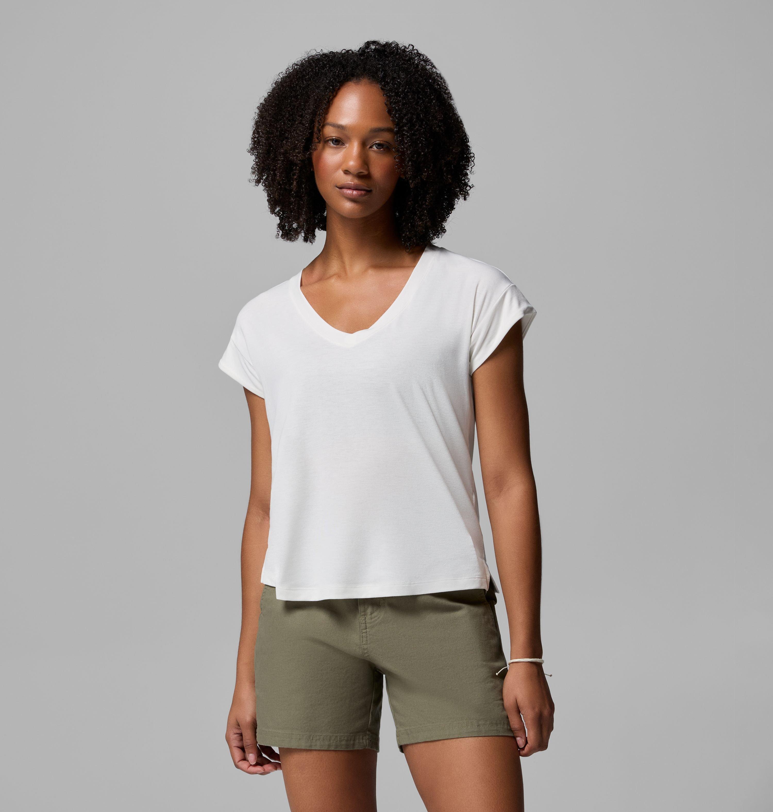 Columbia Women's Daniela Falls V-Neck Short Sleeve T-Shirt by COLUMBIA