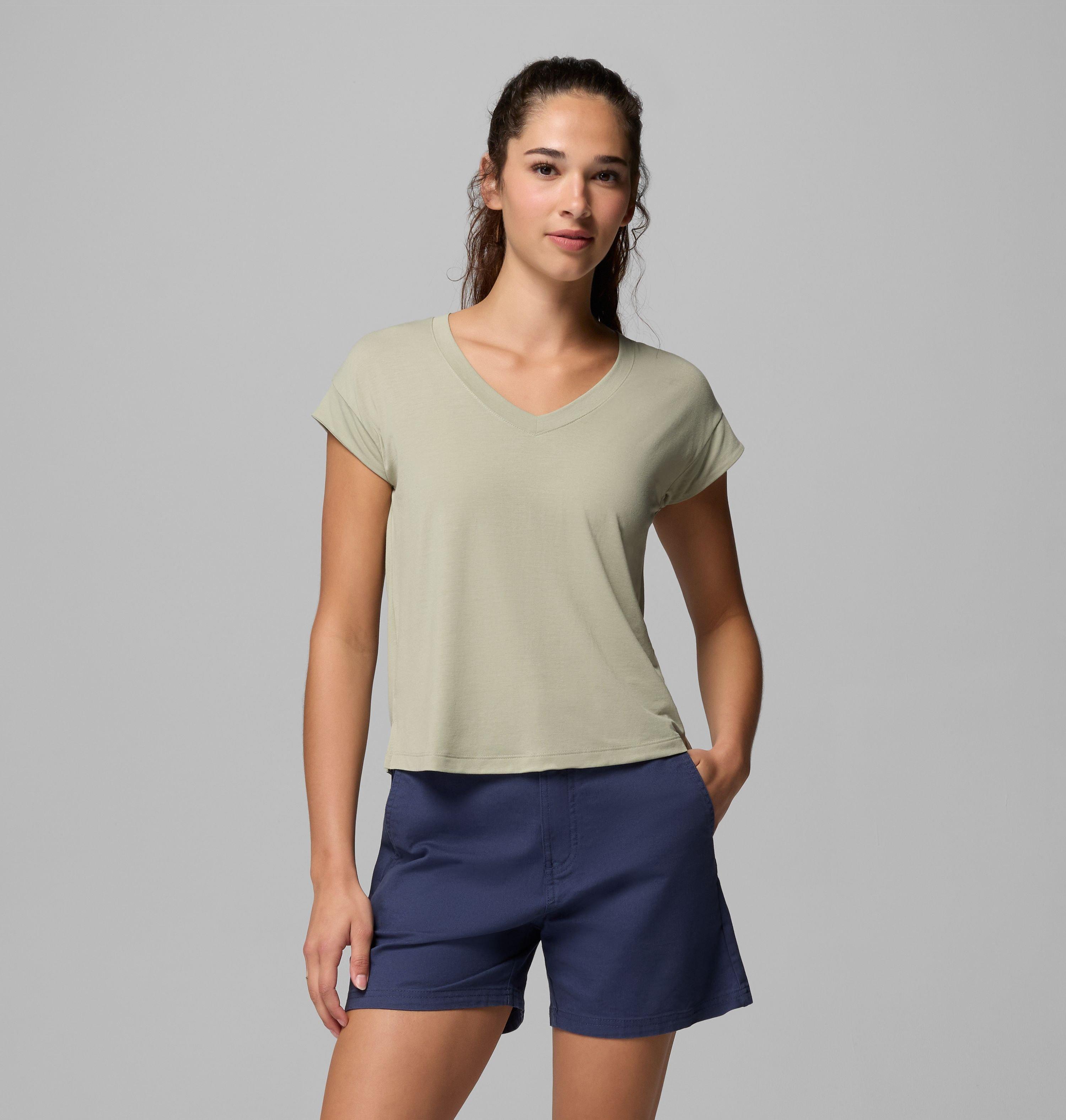 Columbia Women's Daniela Falls V-Neck Short Sleeve T-Shirt by COLUMBIA