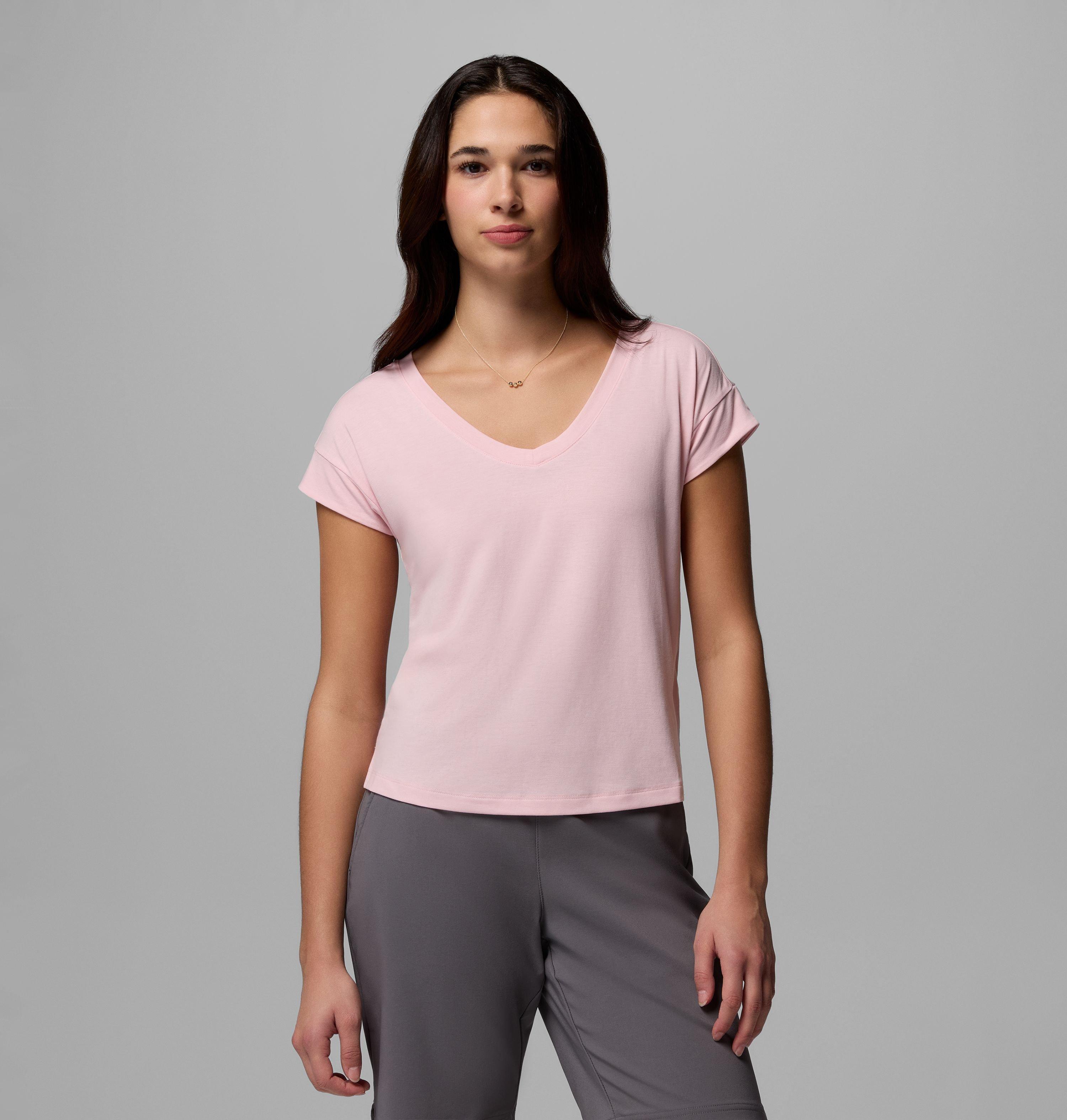 Columbia Women's Daniela Falls V-Neck Short Sleeve T-Shirt by COLUMBIA