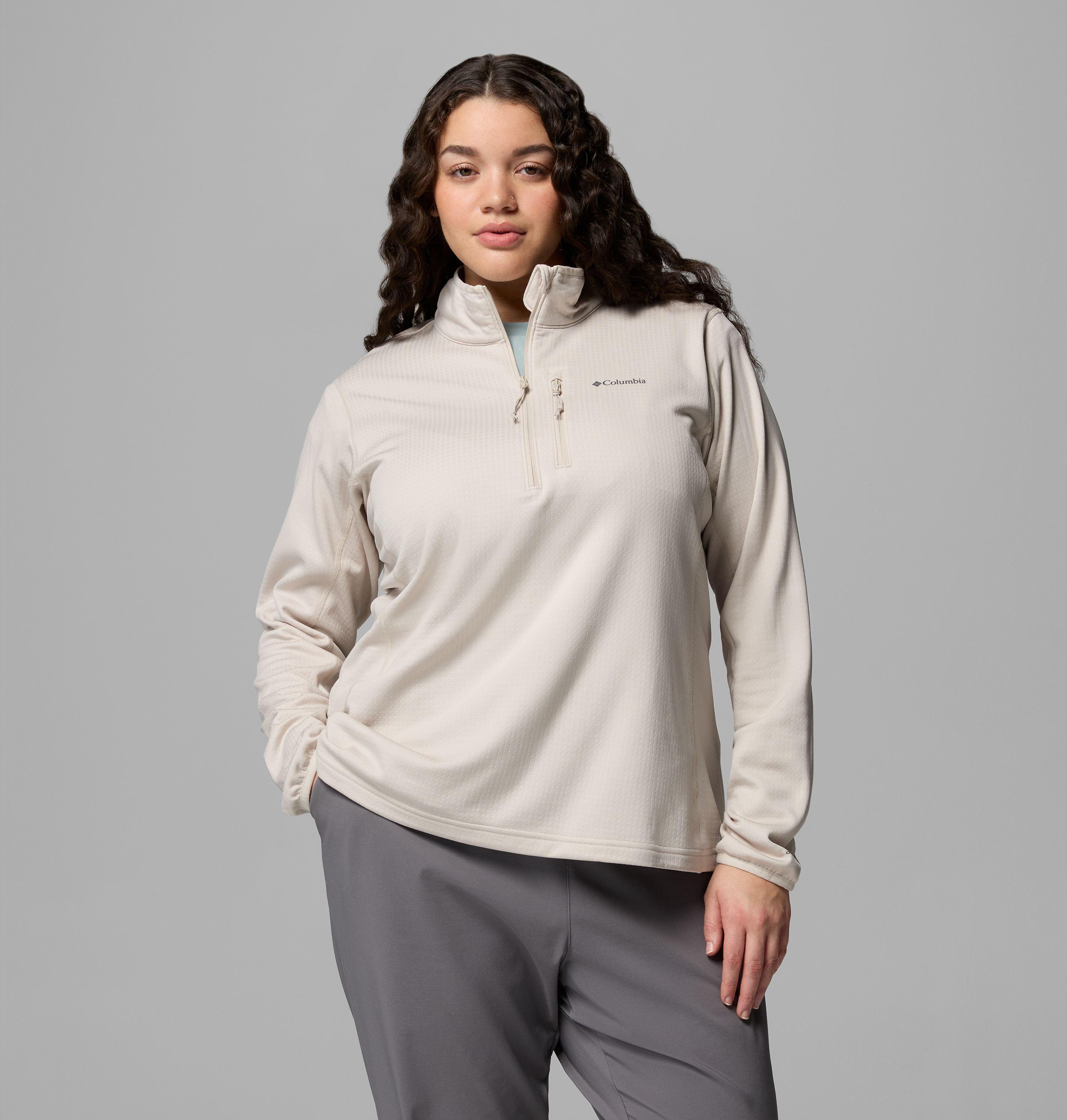 Columbia Women's Essential Hike Grid Fleece Half Zip Jacket - Plus Size by COLUMBIA