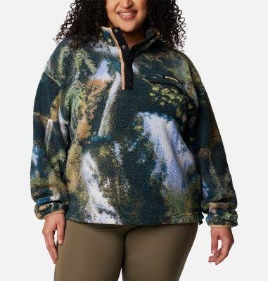 Columbia Women's Helvetia Cropped Half Snap Fleece Pullover - Plus Size by COLUMBIA