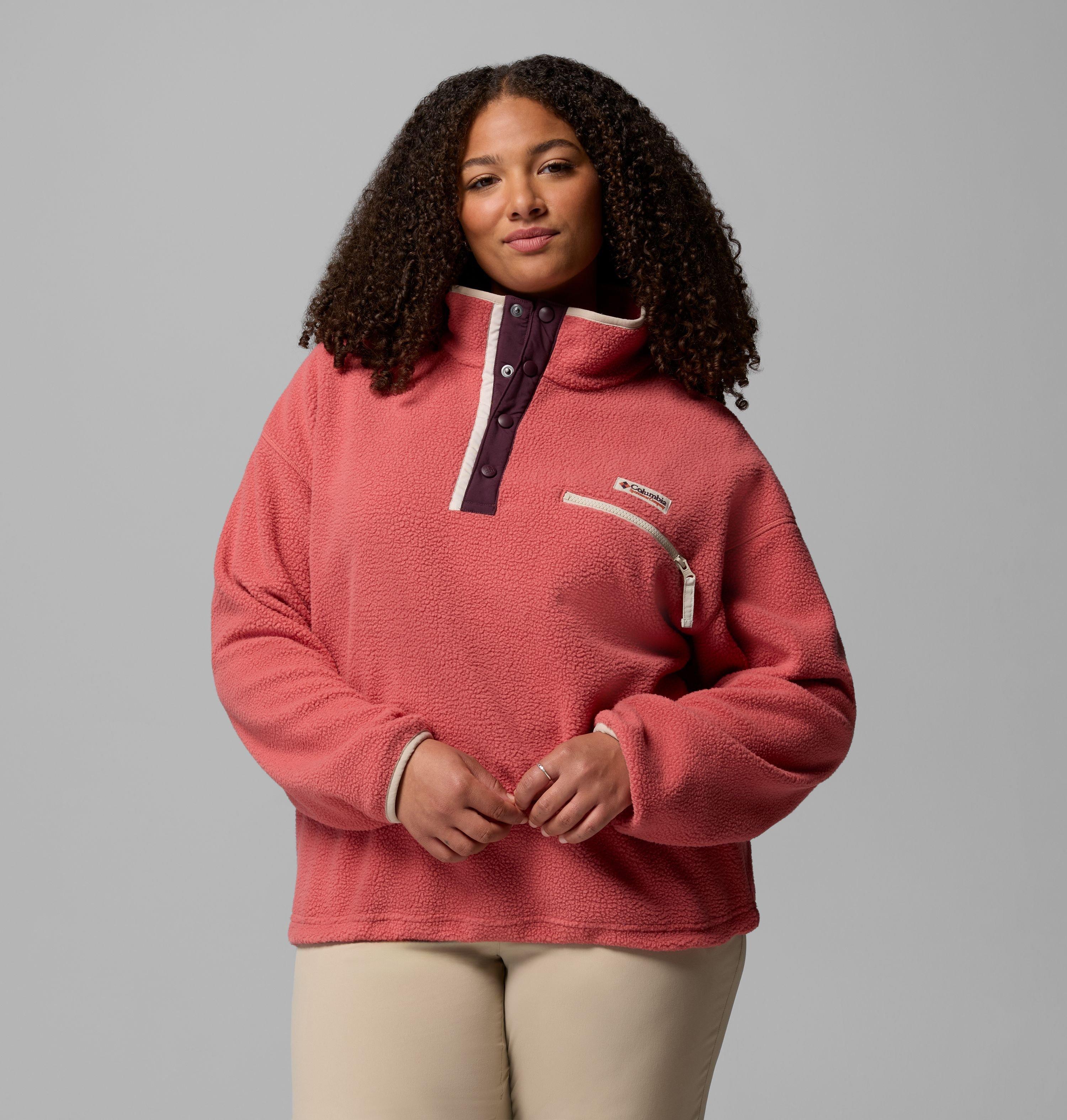 Columbia Women's Helvetia II Cropped Half Snap Fleece Pullover - Plus Size by COLUMBIA