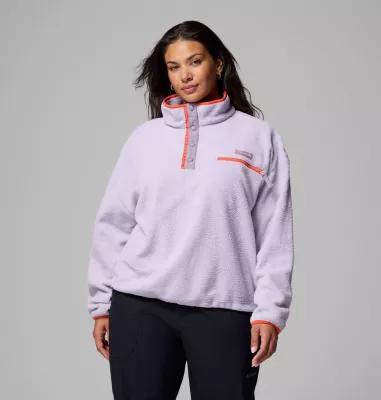 Columbia Women's Helvetia II Cropped Half Snap Fleece Pullover - Plus Size by COLUMBIA