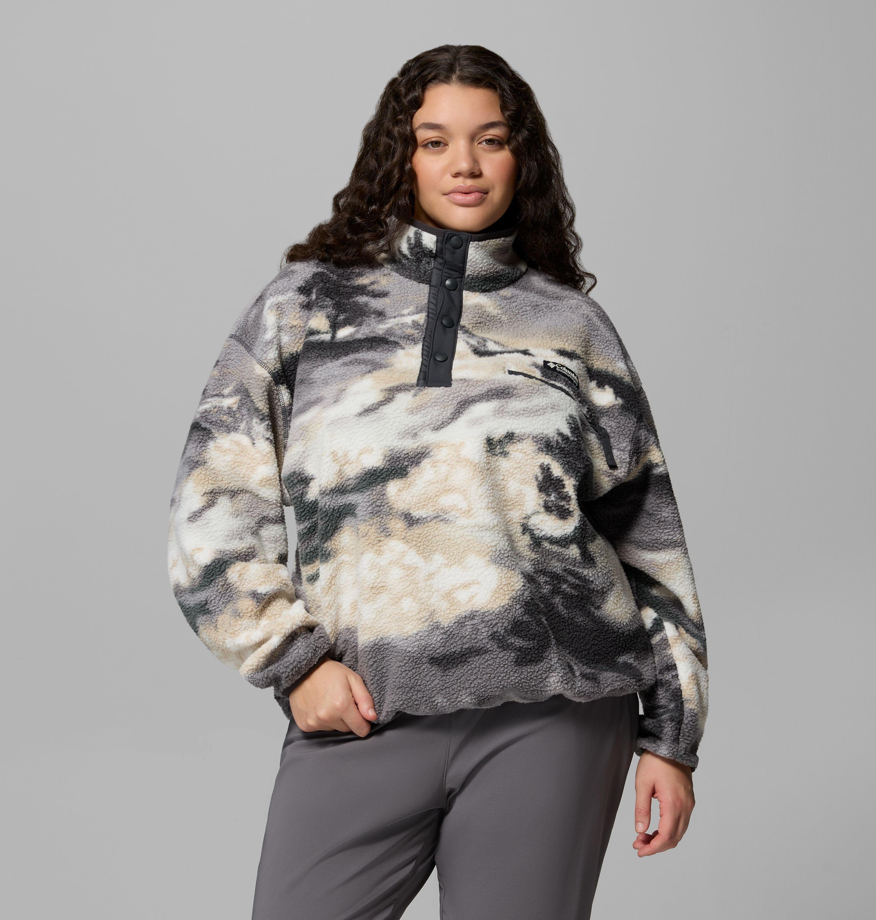 Columbia Women's Helvetia II Printed Cropped Half Snap Fleece Pullover by COLUMBIA