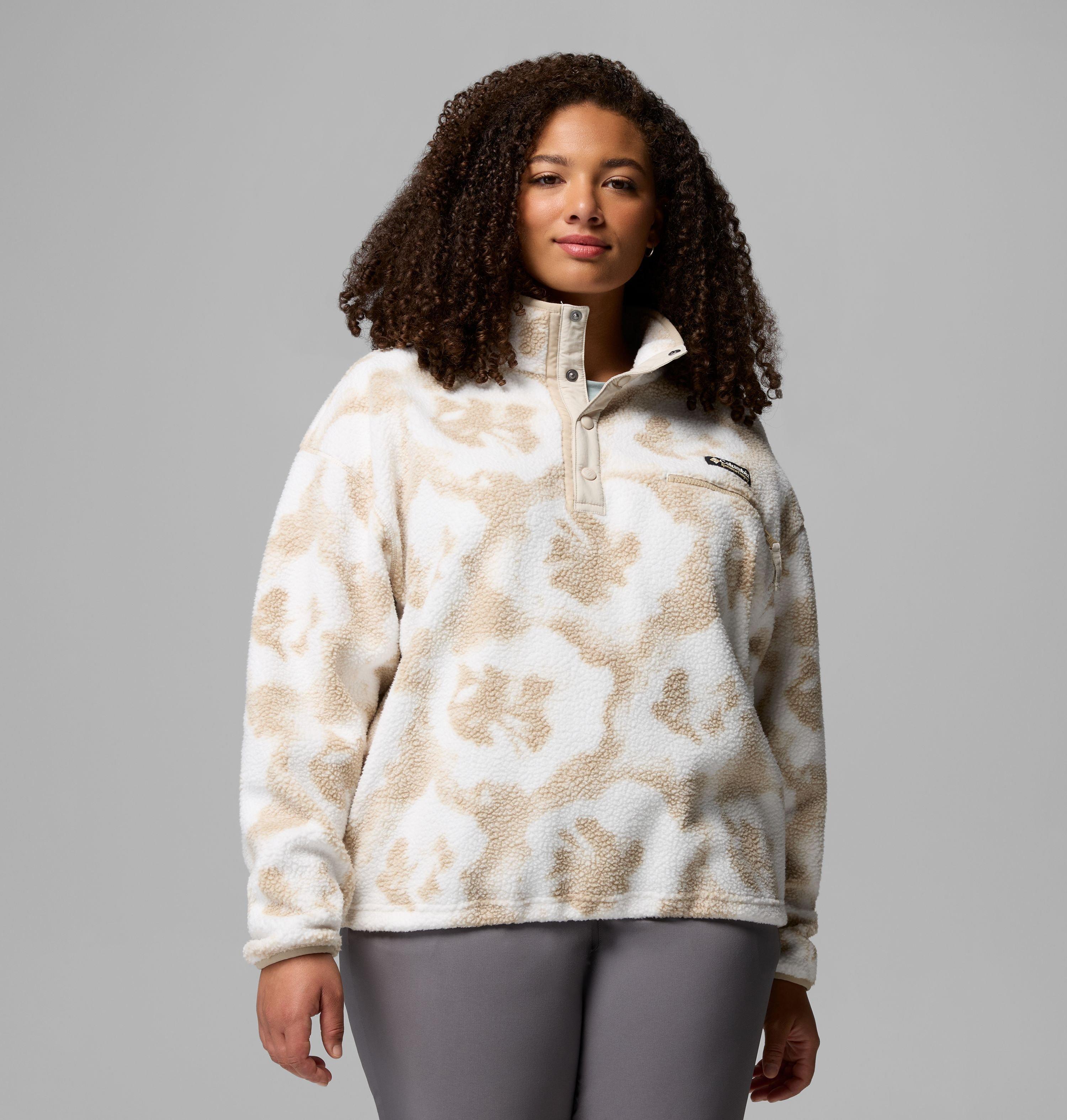 Columbia Women's Helvetia II Printed Cropped Half Snap Fleece Pullover by COLUMBIA