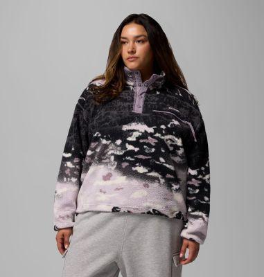 Columbia Women's Helvetia II Printed Cropped Half Snap Fleece Pullover by COLUMBIA