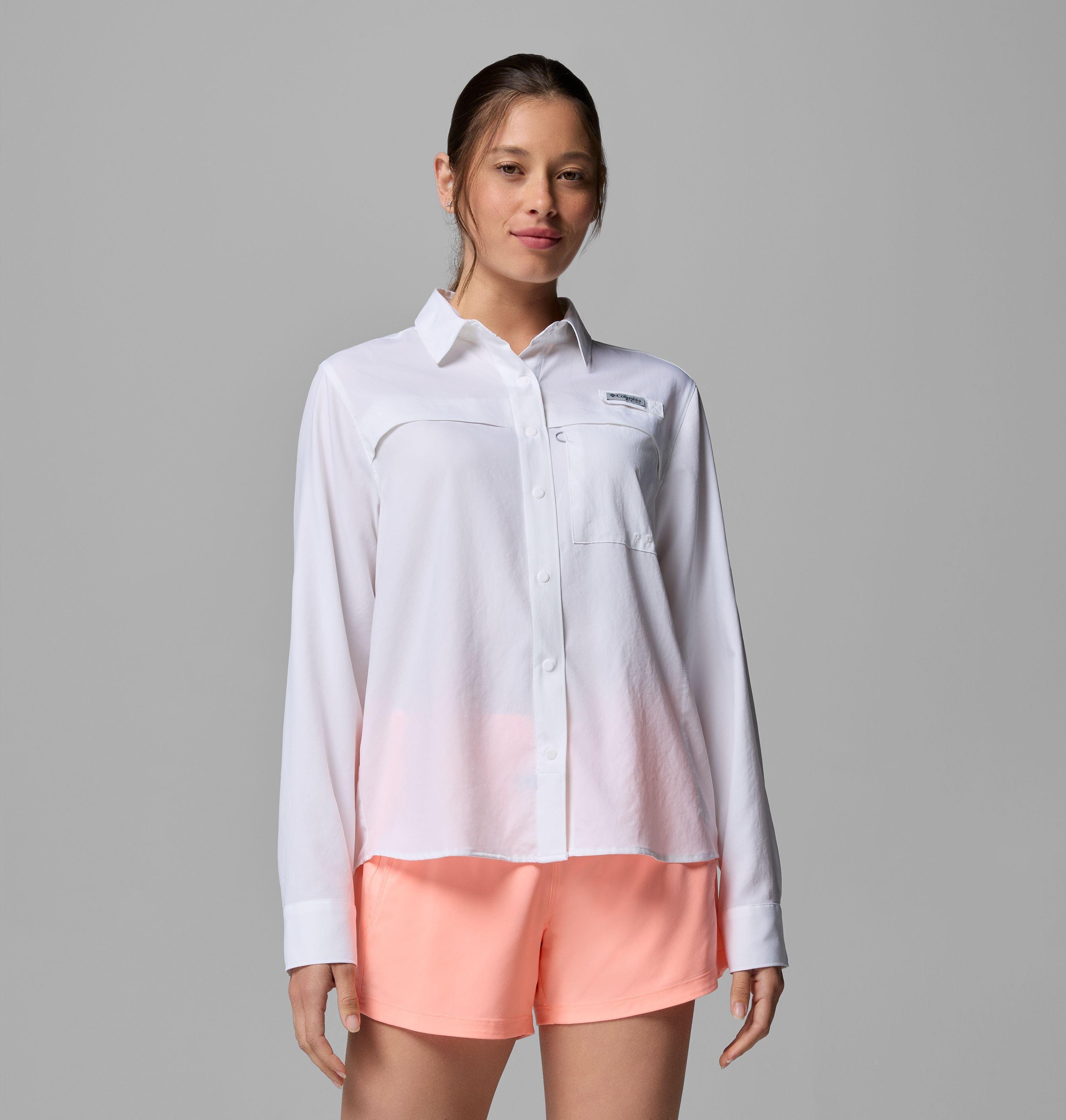 Columbia Women's PFG Castback Woven Long Sleeve Shirt by COLUMBIA