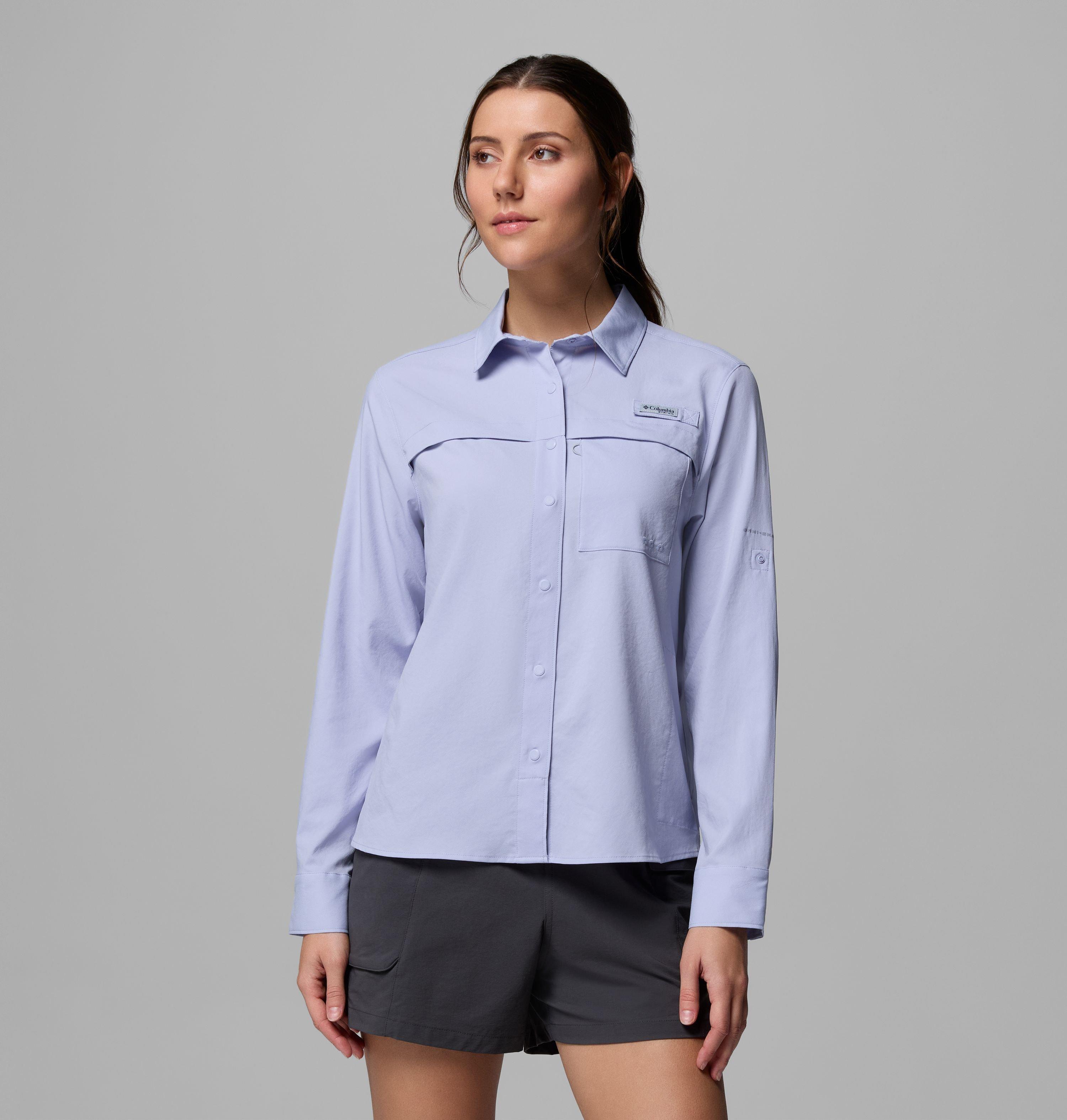 Columbia Women's PFG Castback Woven Long Sleeve Shirt by COLUMBIA