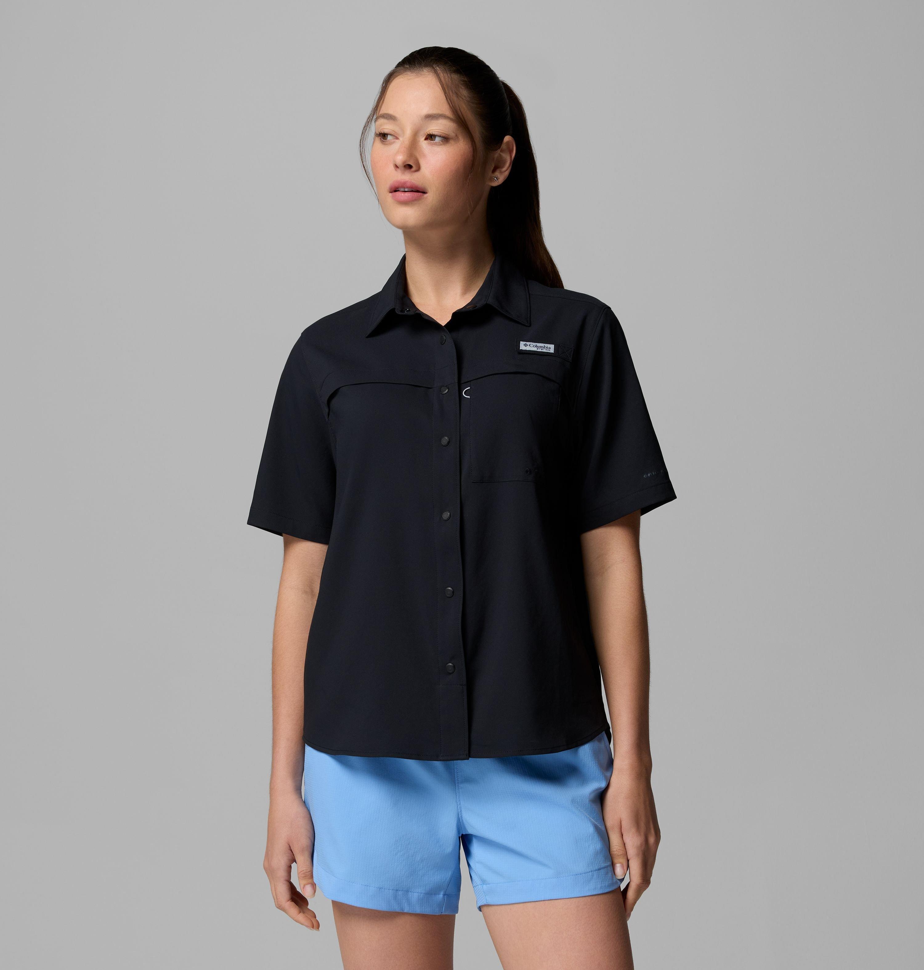 Columbia Women's PFG Castback Woven Short Sleeve Shirt by COLUMBIA