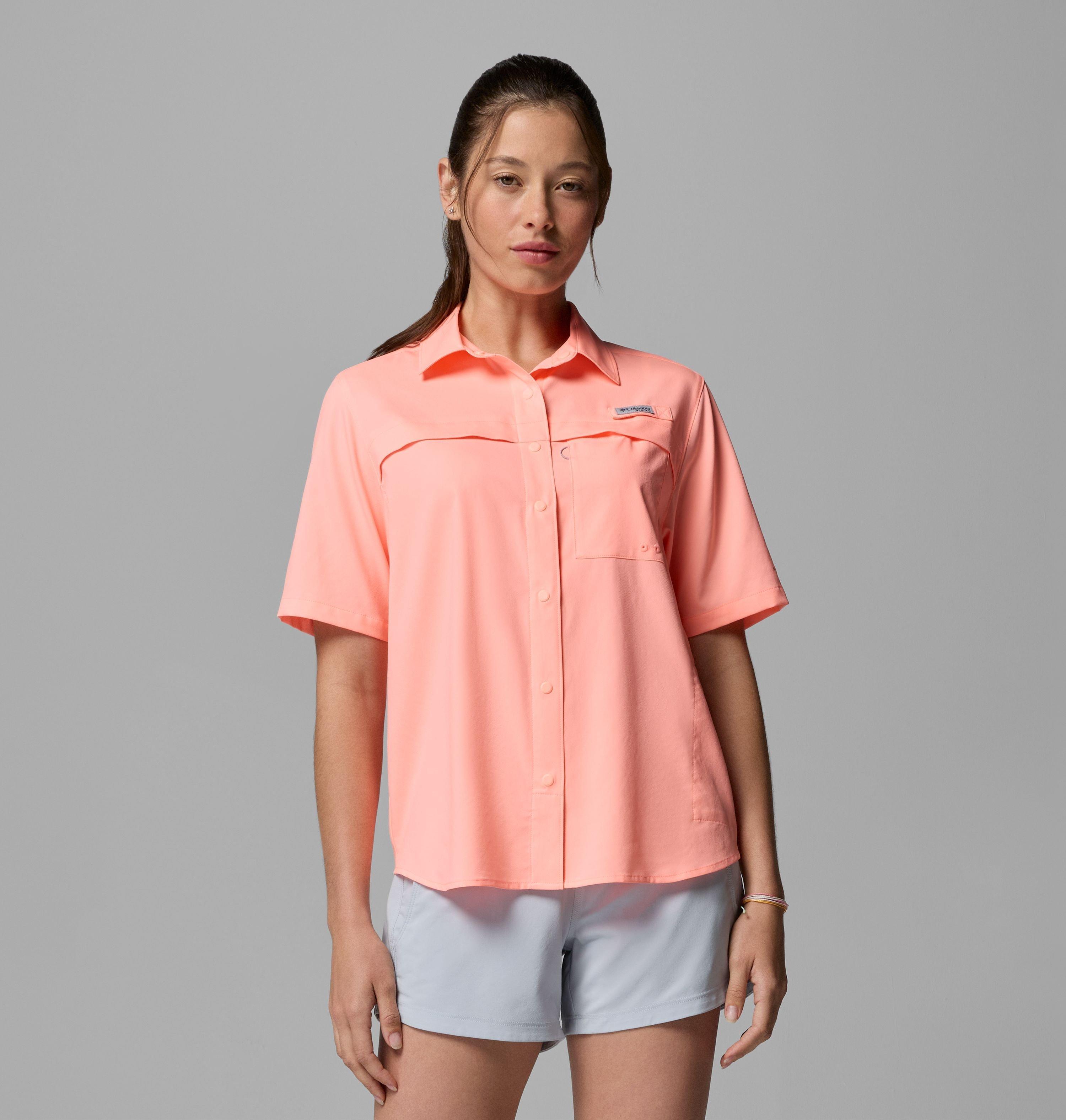 Columbia Women's PFG Castback Woven Short Sleeve Shirt by COLUMBIA