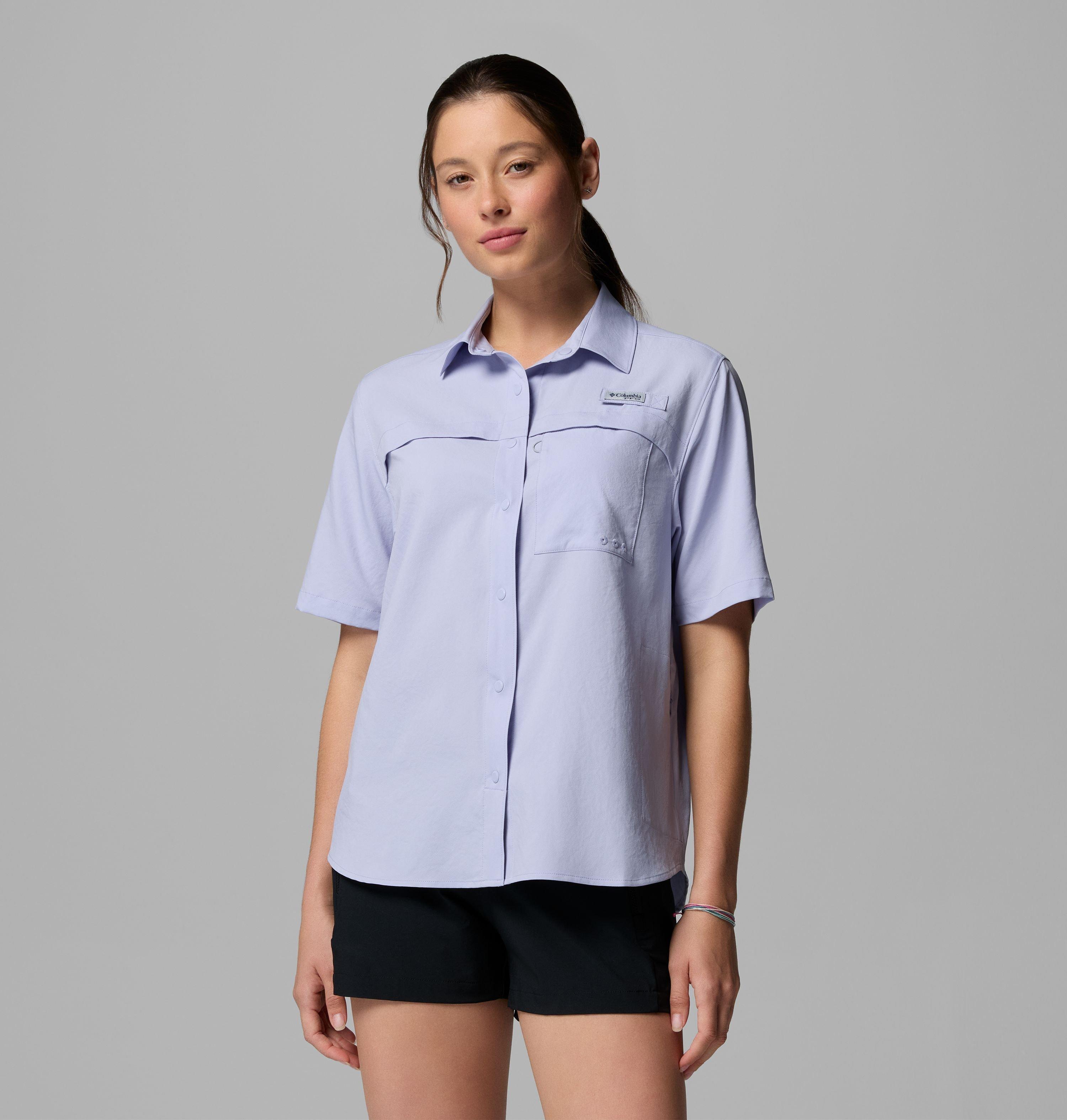 Columbia Women's PFG Castback Woven Short Sleeve Shirt by COLUMBIA