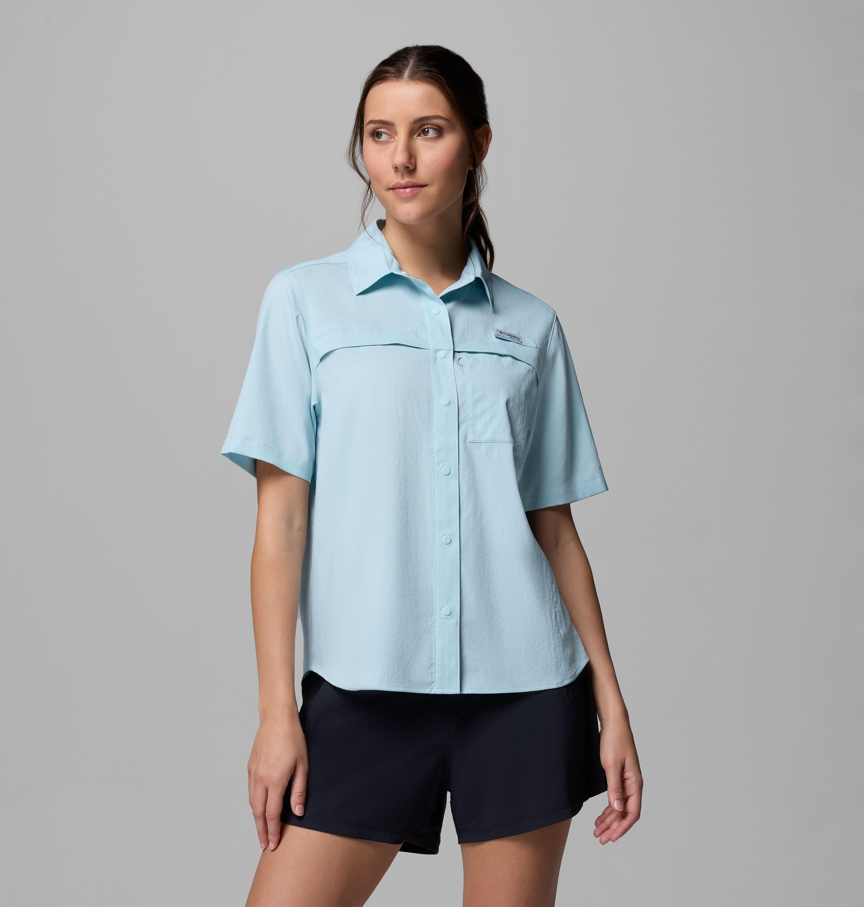 Columbia Women's PFG Castback Woven Short Sleeve Shirt by COLUMBIA