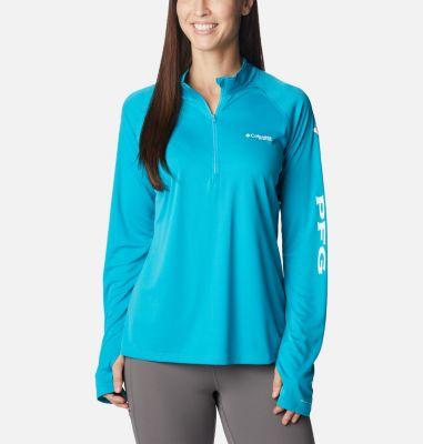 Columbia Women's PFG Tidal Tee Quarter Zip Long Sleeve Shirt by COLUMBIA