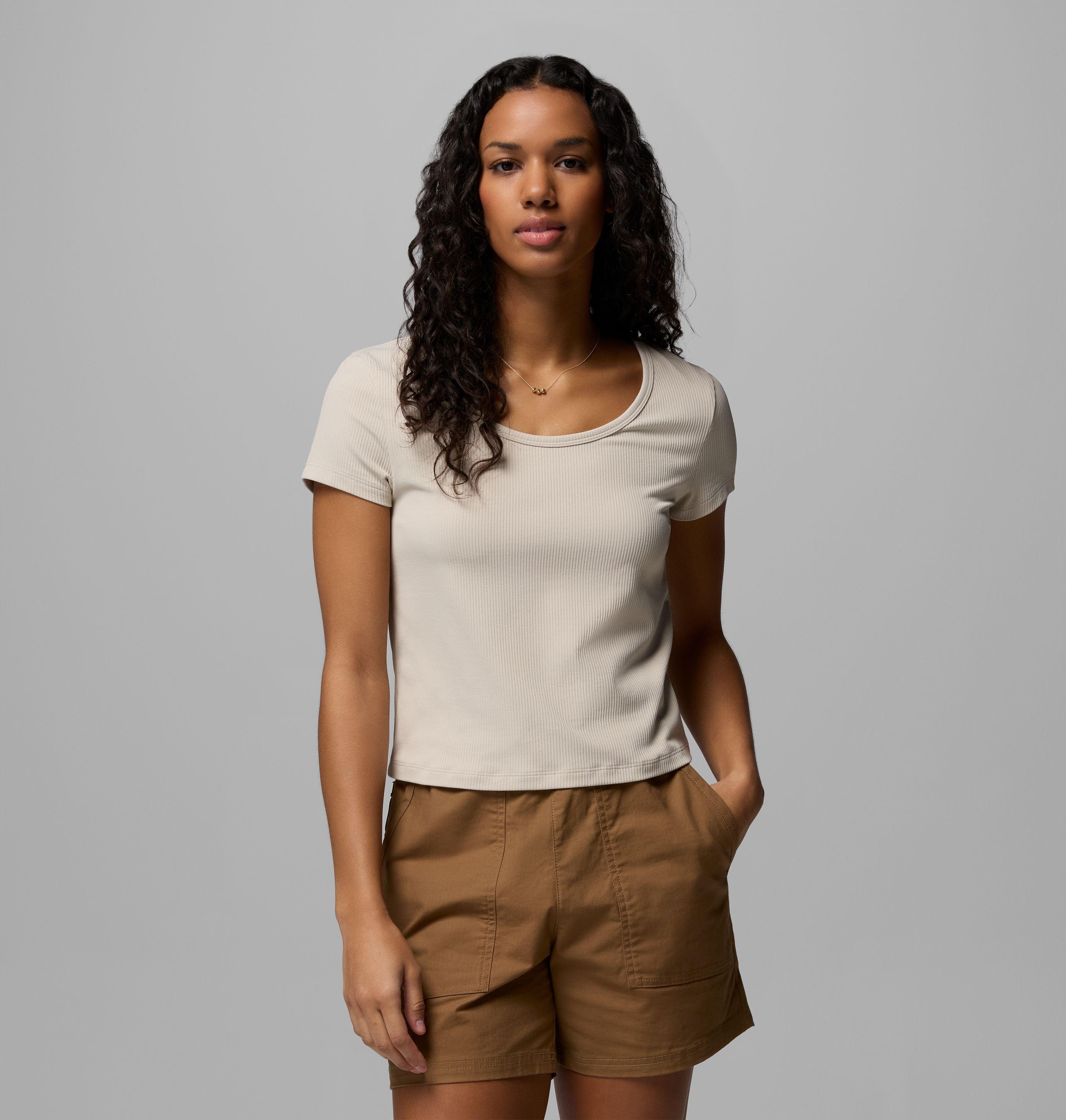 Columbia Women's Pinetown Canyon Rib Short Sleeve T-Shirt by COLUMBIA