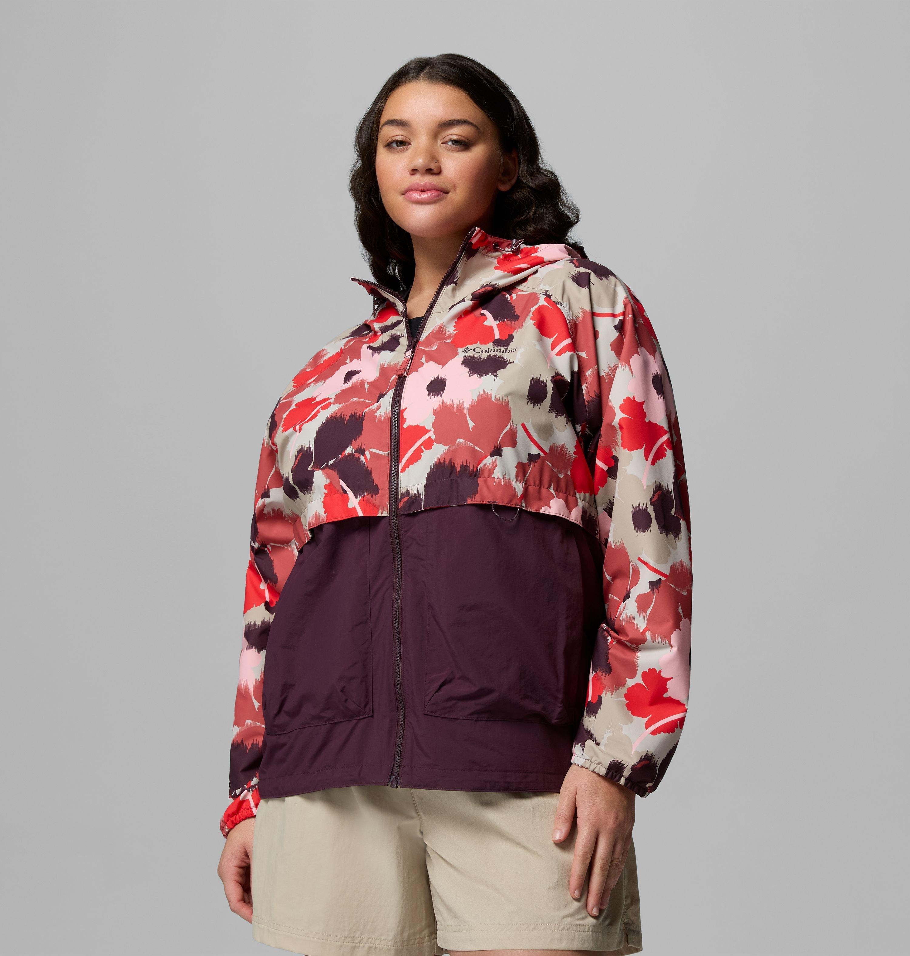 Columbia Women's Spire Valley Printed Windbreaker - Plus Size by COLUMBIA