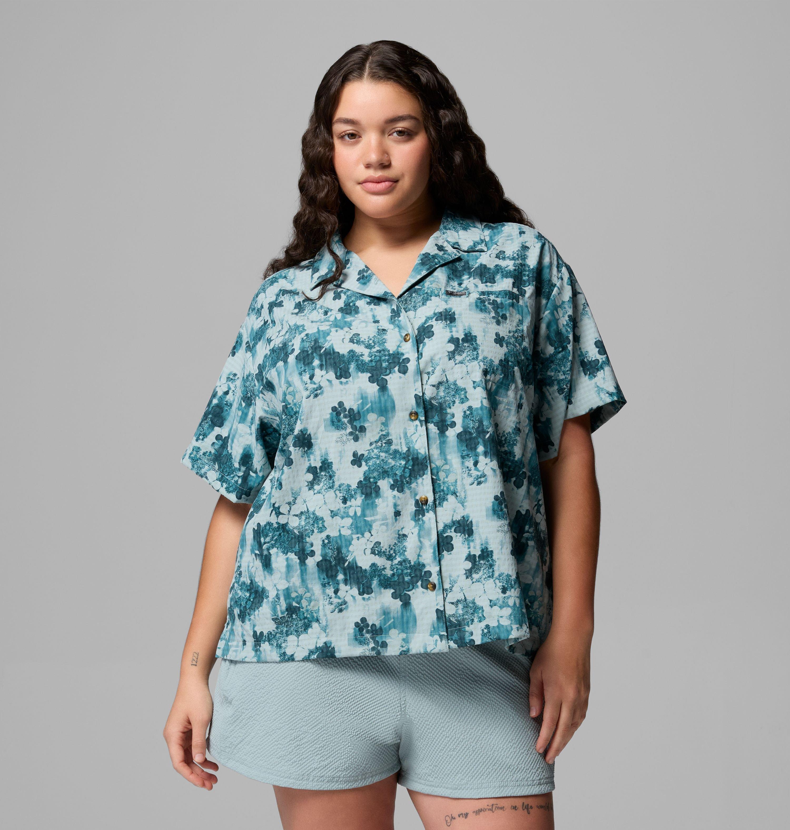 Columbia Women's Sucker for Summer Print Short Sleeve Shirt - Plus Size by COLUMBIA