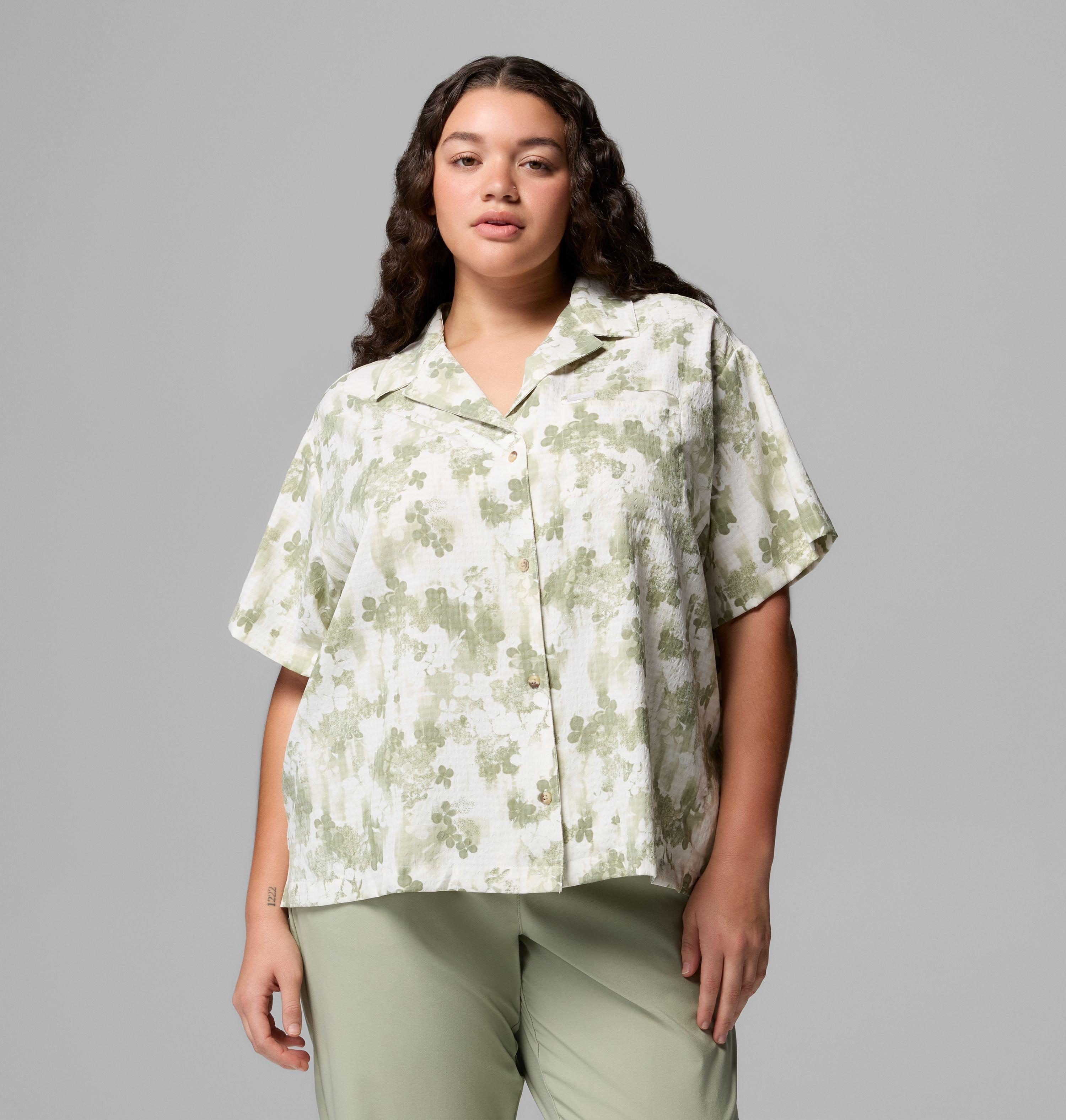Columbia Women's Sucker for Summer Print Short Sleeve Shirt - Plus Size by COLUMBIA