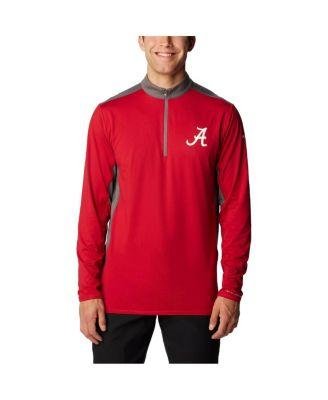 Men's Crimson Alabama Crimson Tide Tech Trail™ Omni-Shade Quarter-Zip Sweatshirt by COLUMBIA