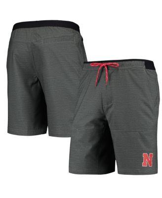 Men's Gray Nebraska Huskers Twisted Creek Omni-Shield Shorts by COLUMBIA