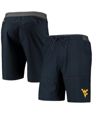 Men's Navy West Virginia Mountaineers Twisted Creek Omni-Shield Shorts by COLUMBIA