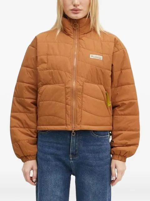 Wallowa™ quilted mountain-print cropped puffer jacket by COLUMBIA