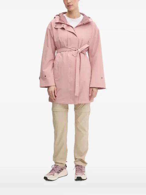 hoodied belted jacket by COLUMBIA
