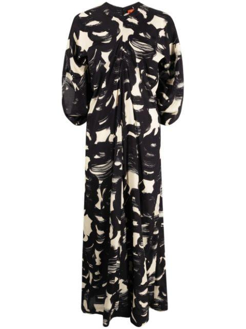 Cocoon brushstroke-print maxi dress by COLVILLE