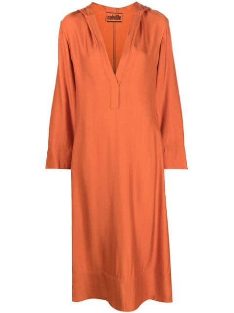 V-neck hoodied dress by COLVILLE