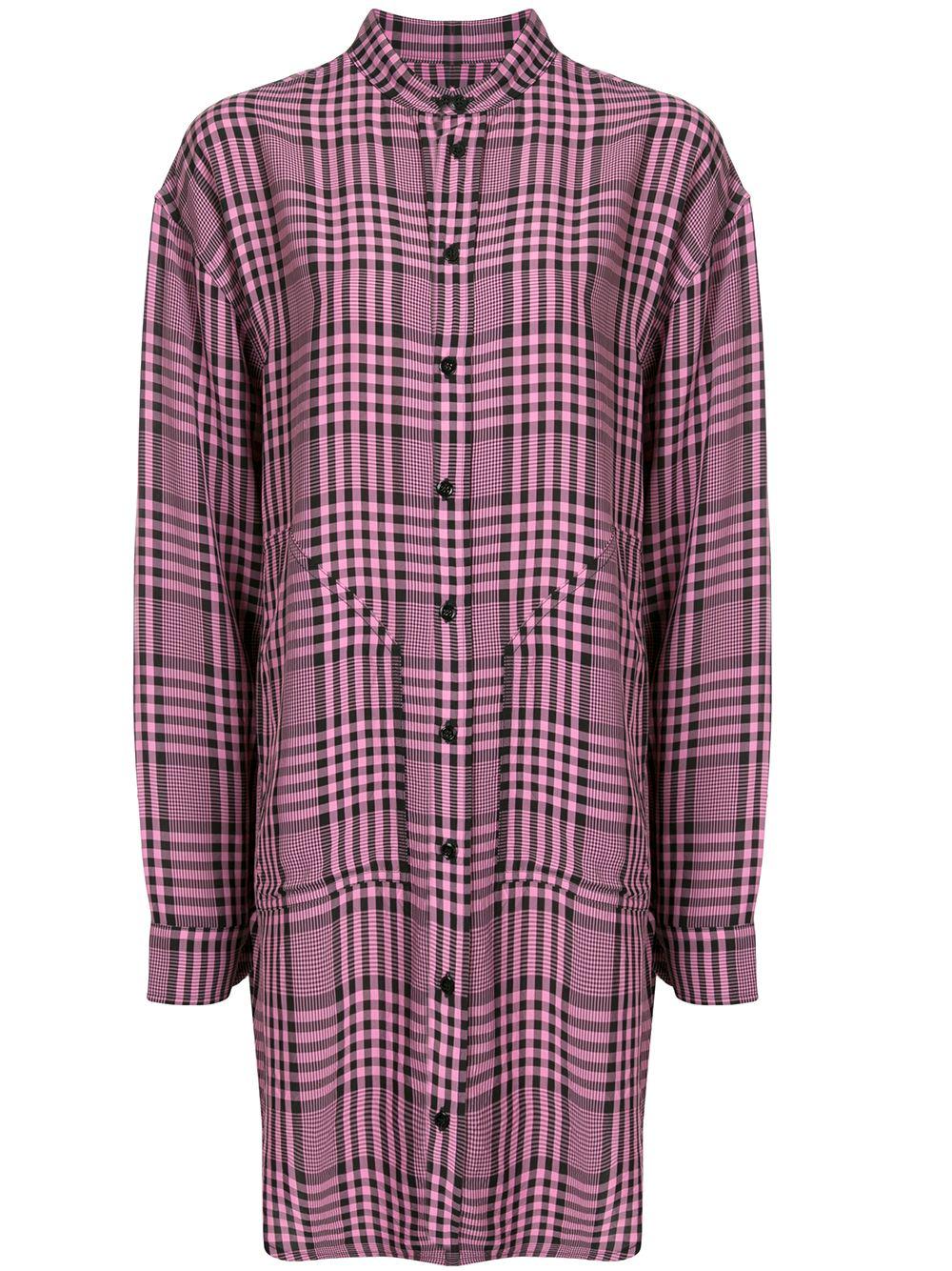 asymmetric hem checked shirt by COLVILLE