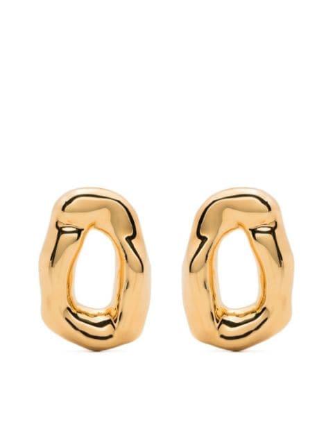 engraved-logo chunky stud earrings by COLVILLE