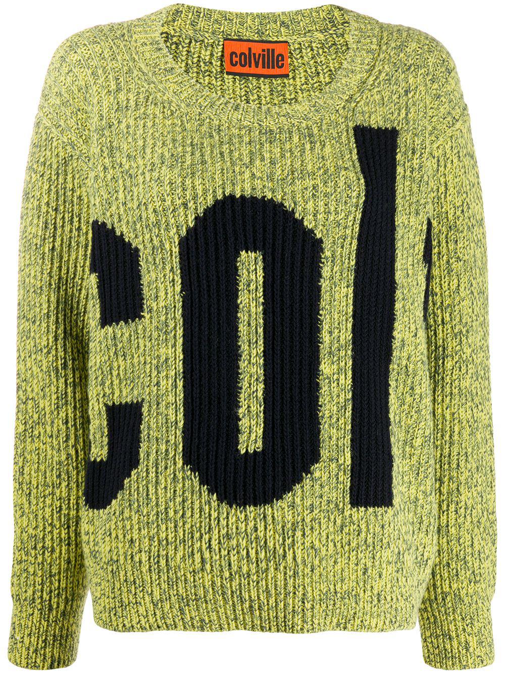logo ribbed knit jumper by COLVILLE
