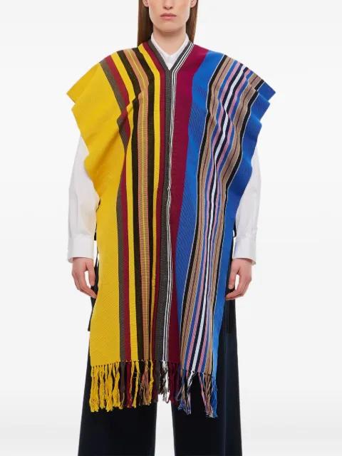 striped V-neck cape by COLVILLE