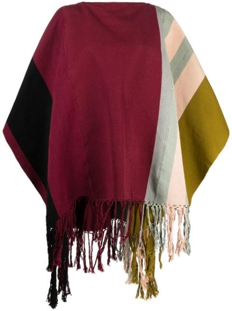 striped cotton poncho by COLVILLE