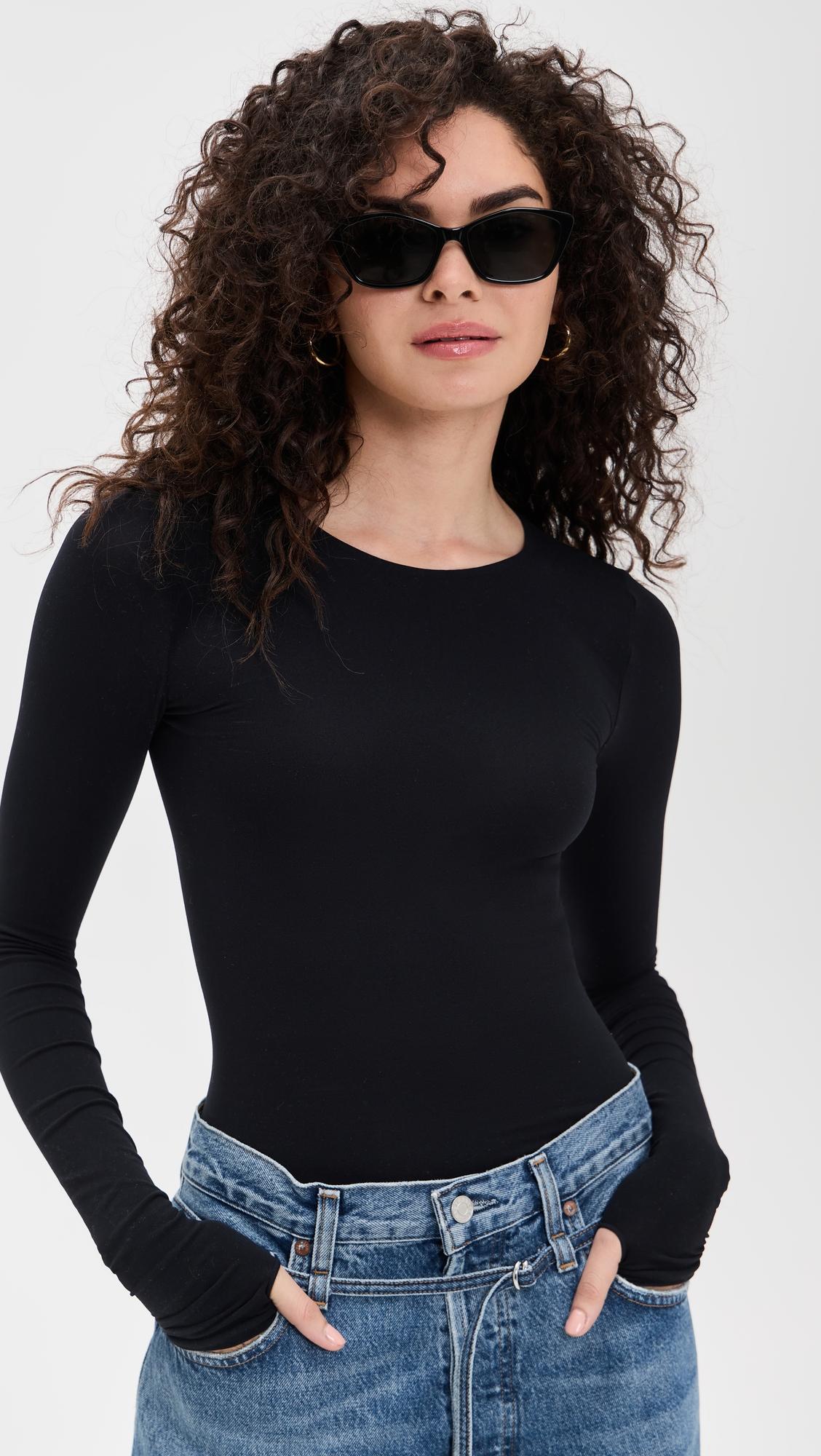 Ballet Crewneck Thong Bodysuit with Thumbholes by COMMANDO