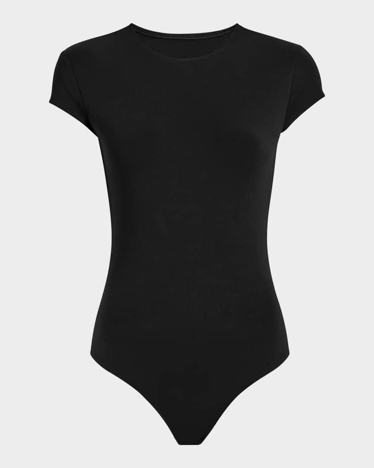 Butter Cap-Sleeve Crewneck Bodysuit by COMMANDO