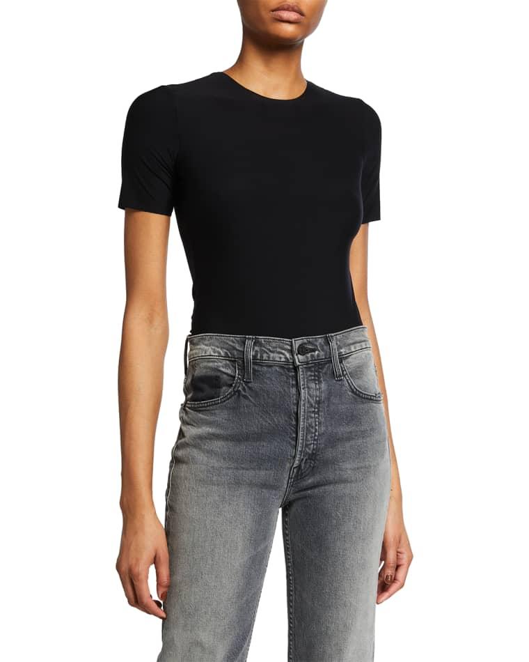 Butter Short-Sleeve Crewneck Bodysuit by COMMANDO