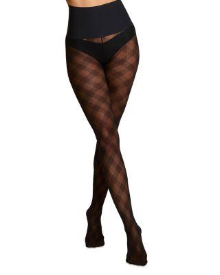 Check Plaid Sheer Tights by COMMANDO