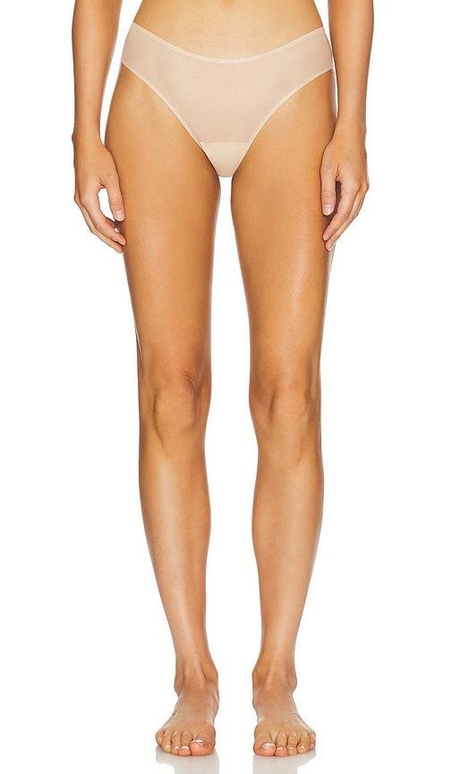 Commando Chic Mesh Thong in Beige by COMMANDO