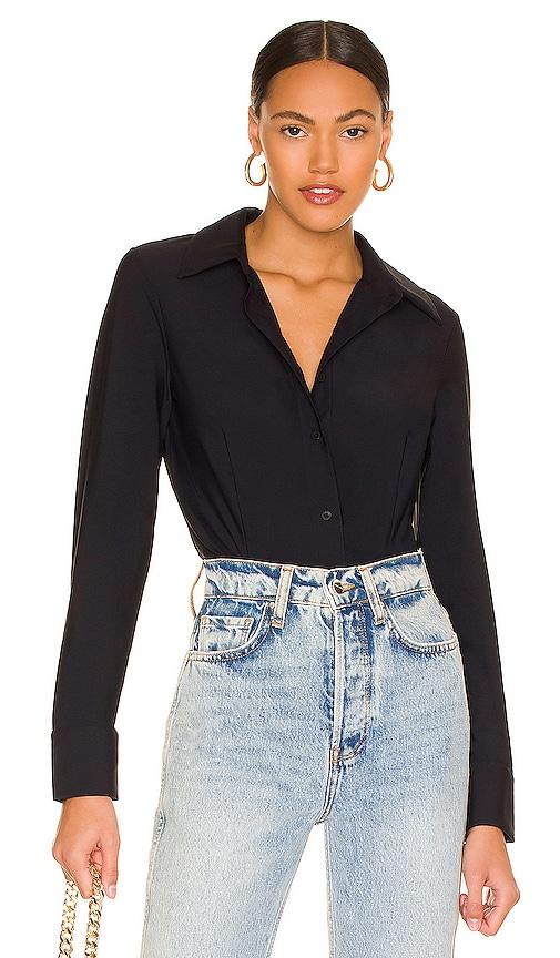 Commando Classic Button Down Bodysuit in Black by COMMANDO