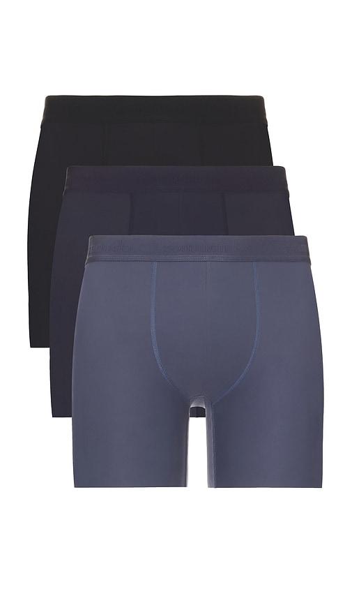 Commando Classic Microfiber 3 Pack Boxer Brief in Navy by COMMANDO